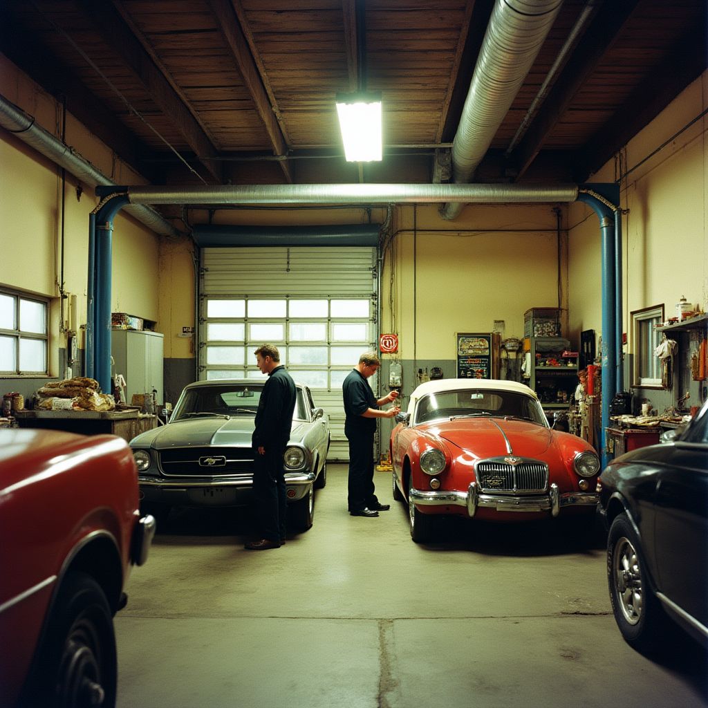 Historická fotografie našeho prvního autoservisu